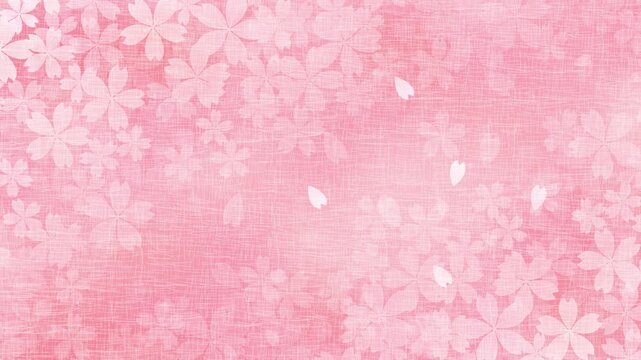 Pink Sakura Blossoms on Textured Paper 4K