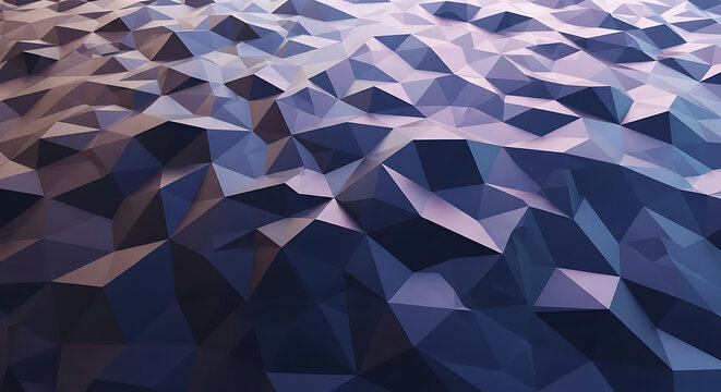 Abstract low poly background with blue
