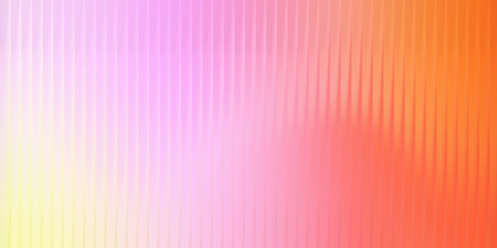 3d rendering, abstract pink and orange gradient background with vertical lines texture