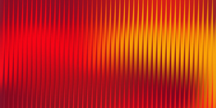 3d rendering, vibrant red orange yellow gradient vertical lines abstract background