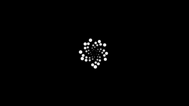 Cosmic Particle Vortex Swirl Blackhole Loading Screen Motion Graphic 4K Seamless Loop Video Overlay for Web Mobile UI UX Interface
