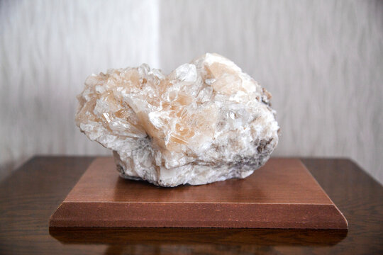 View of colemanite mineral (bor, boron, borax, ulexite)