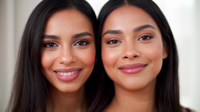 Portrait of two smiling women