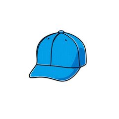Fototapeta premium Fathers day hat icon in blue for summer, isolated vector, clean edges, no shadows, transparent background