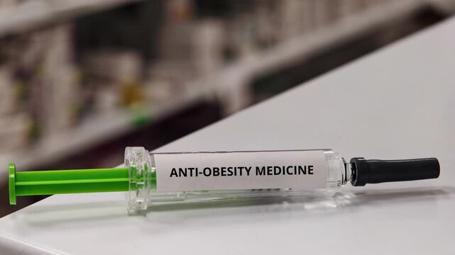 ANTI-OBESITY MEDICINE injectable hormonal or metabolic therapy supplied in a prefilled syringe for a prescribed indication