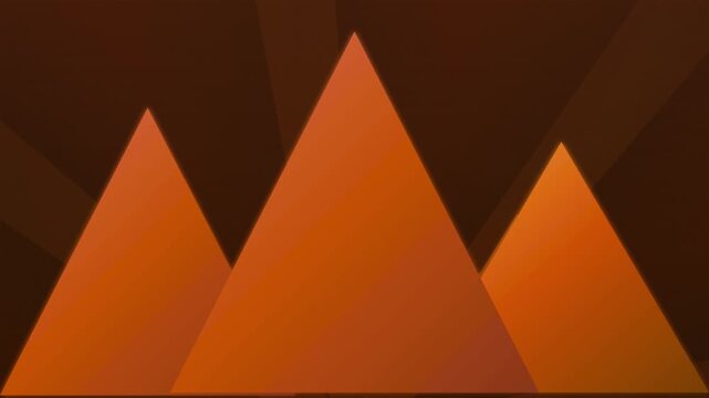 burnt orange pyramid power upward vector motion