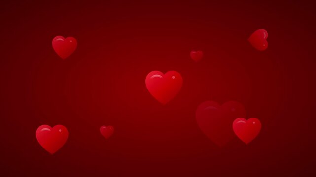 Candy Apple Red Hearts Classic Love Symbol