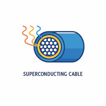 Superconducting Cable with Cooling Vapor Illustration