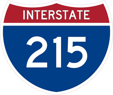 I-215 Interstate Highway Sign Icon Vector Road Symbol Marker
