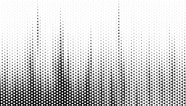 Black and white smooth transition pattern with abstract disappear halftone effect for modern background with negative space. Easily resized and recoloured without loosing quality. EPS10