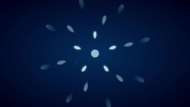clean soft blue gradient flower tunnel loop
