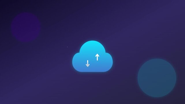 cloud computing download upload transfer modern icon