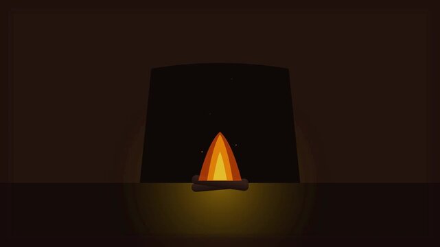coffee shop warm brown amber fire loop