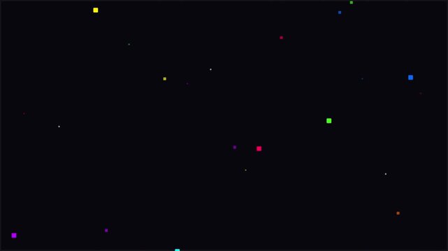 Colorful Pixel Rain Cascade Animation Overlay Background