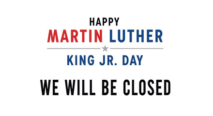 Obraz premium A seamless pattern martin luther king jr day closure announcement