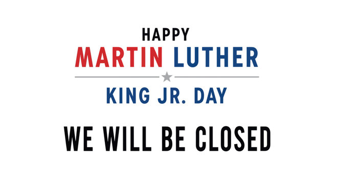 A seamless pattern martin luther king jr day closure announcement