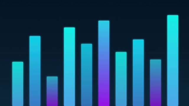 corporate blue bar graph data vector overlay