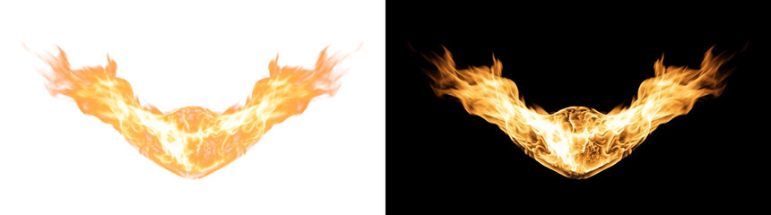 Fototapeta premium Flaming Helmet Chin Bar Burst Overlay, Aerodynamic Racing Fire Effect with Cutout Transparency