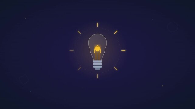 creative idea lightbulb innovation modern flat animation