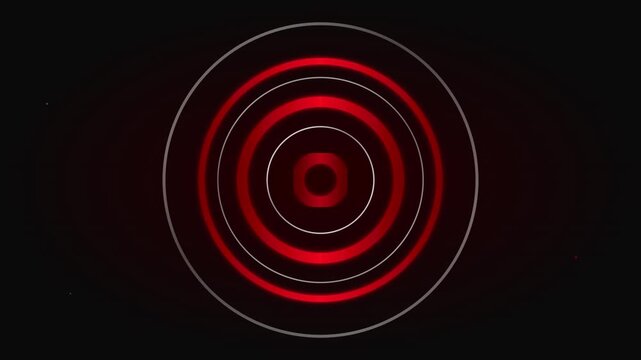crimson silver geometric rings modern abstract animation