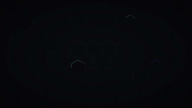 cyber cyan violet hexagonal abstract vector motion