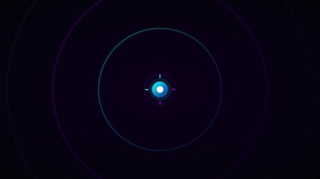 Cyber Cyan Magic Portal Shockwave Vibrant Vector Animation