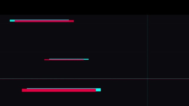 cyberpunk red and blue glitch interference overlay