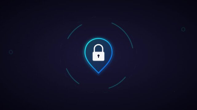 cyber security lock shield icon vector overlay