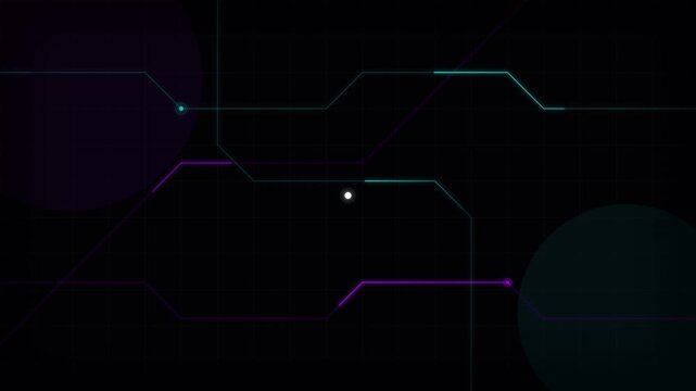 Cyber Tech Cyan Pulsing Circuitry Vector Background