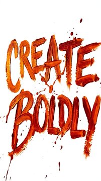 Create boldly and inspire others with motivational typography