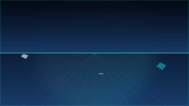 cyber tech ice blue glacier grid floor loop