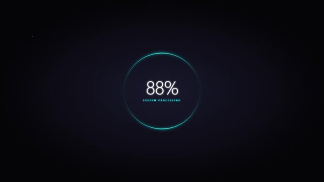 Dark Mode Optimized Cyan Glowing Spinner Animation