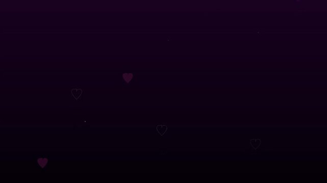 dark plum and lilac abstract floating heart motion
