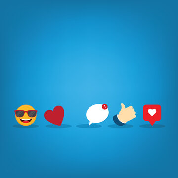 Emoji and Social Reaction Symbol Set for Digital Communication