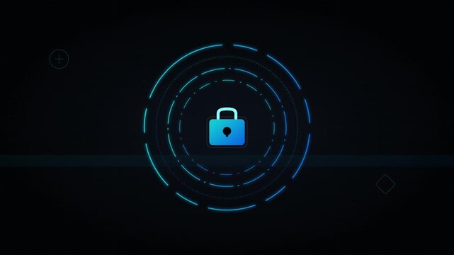Digital Identity Blockchain Verification Biometric Security Abstract Visual