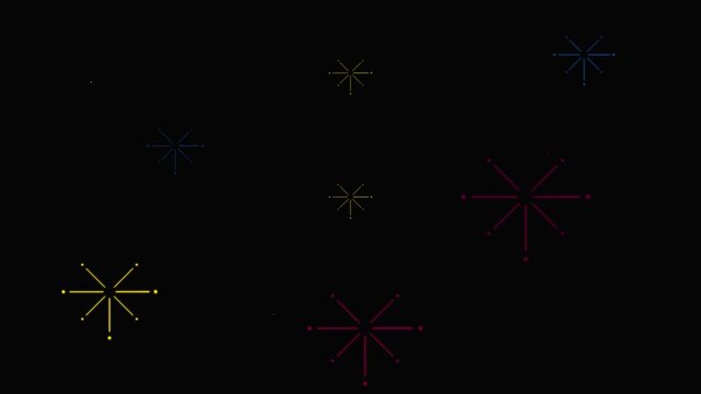 dynamic firework burst vector overlay on black