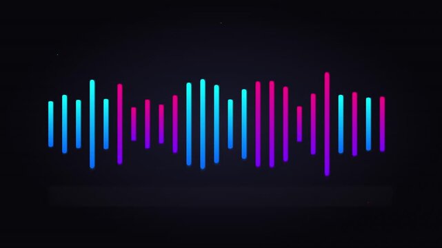 Dynamic Pulse Waveform Abstract Dark Audio Spectrum Background