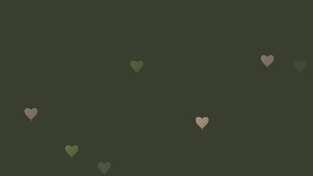 earthy olive and sand organic floating heart motion