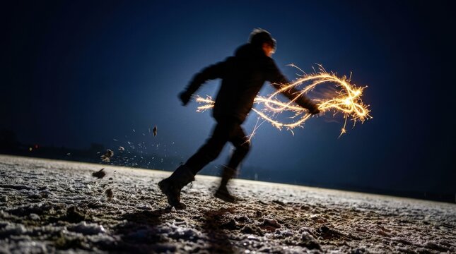 Guy Fawkes Night Chaos with Abstract Firelight Motion Blur