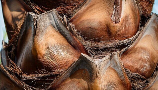 Close Up Texture Of Palm Tree Bark