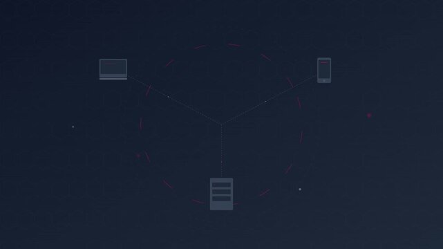 endpoint security neural data protection system animation