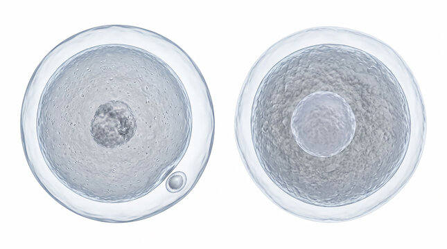 Mature Human Oocyte Compared with Immature Egg Cell Development