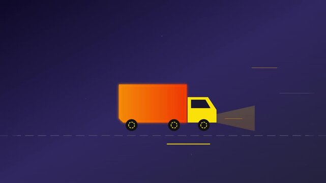 fast delivery truck logistics shipping motion icon