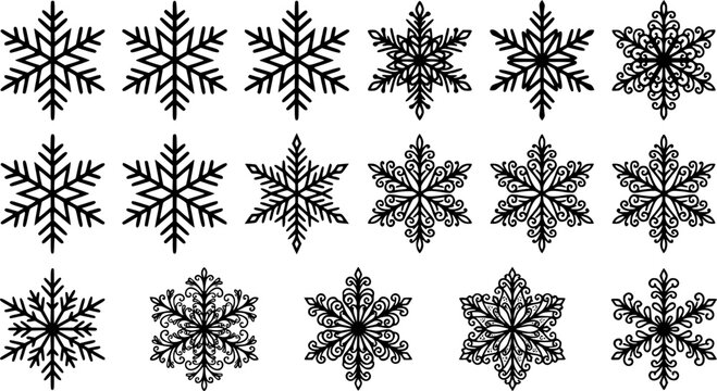 Download winter snowflake vector art free design templates for christmas holiday season decor use
