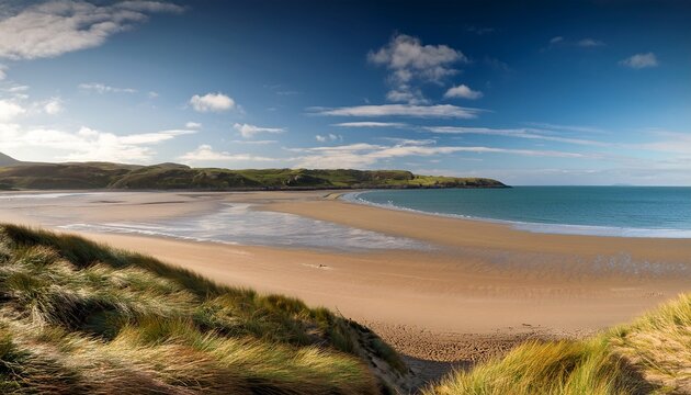 Sandy Beach At Newborough In Anglesey North Wales