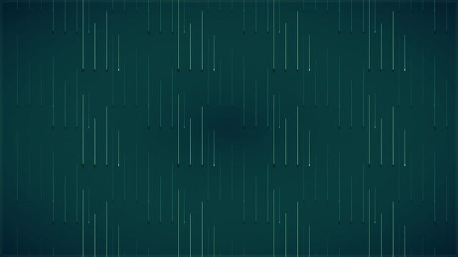 Futuristic Data Stream Money Rain In Deep Cyan