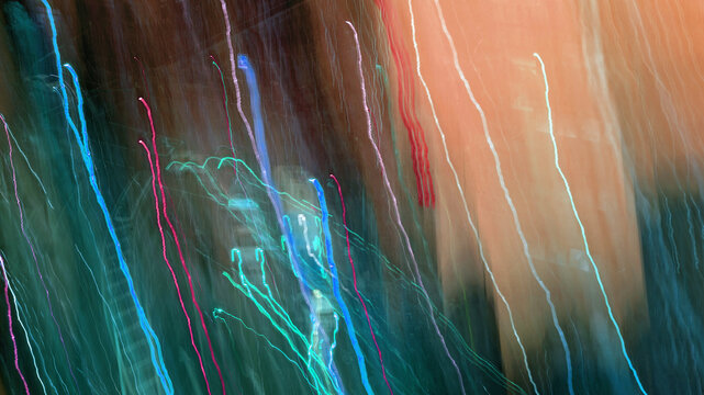 Car Light Trails In The City At dusk