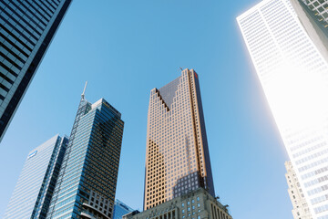 Obraz premium Toronto, Canada - June 4, 2026: Commerce Court and Scotia Plaza Skyscrapers in Downtown Financial District