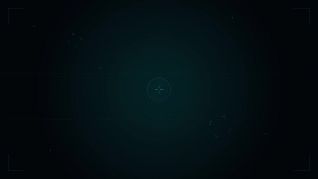 futuristic holographic ui elements overlay on black