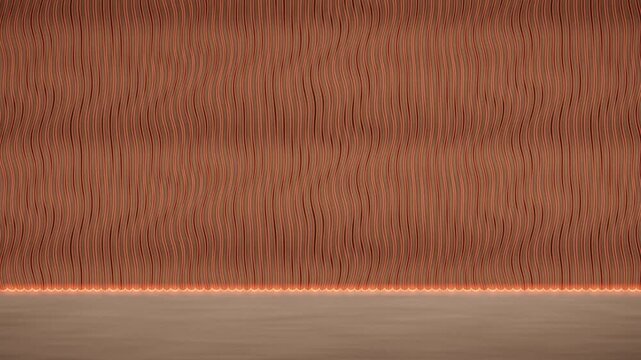 Anodic Porous Alumina Cross Section With Columnar Pore Channels Growing at a Scalloped Barrier Front, Seamless Loop in rich maroon tones